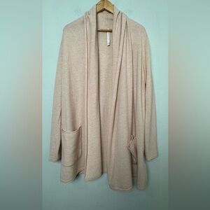 NWOT‎ Aritzia Babaton Hugo Sweater Merino Wool Open Front Cardigan Pink Blush L